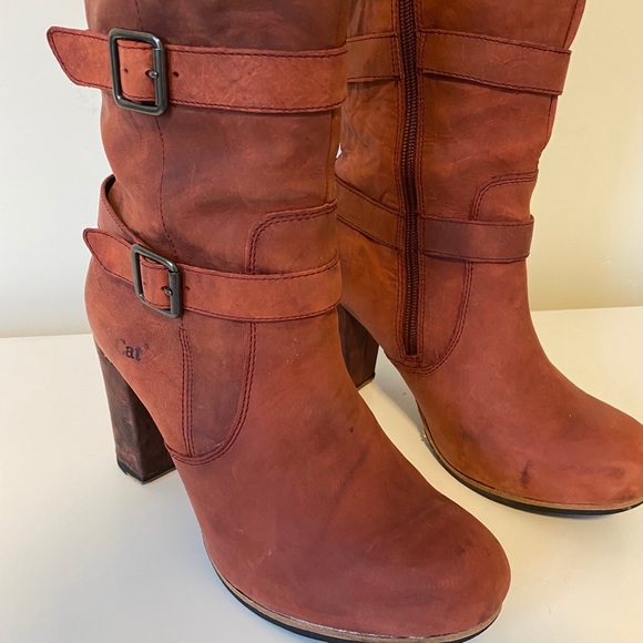Knee high Distressed Leather CAT Boots - Picture 4 of 6